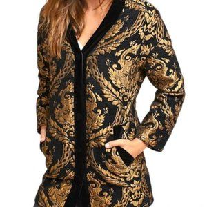 Anthropologie Endless Rose Jacquard Coat NWT Size L